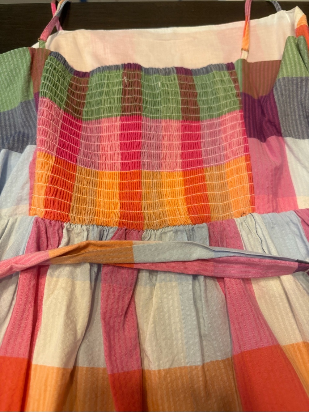 kate spade target Multicolor Plaid Midi Dress in Pink, Orange, Green, Purple - Picture 4 of 5